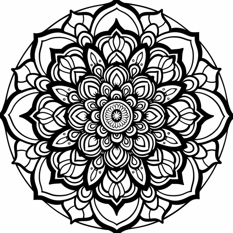 Mandala Detalhada para Colorir