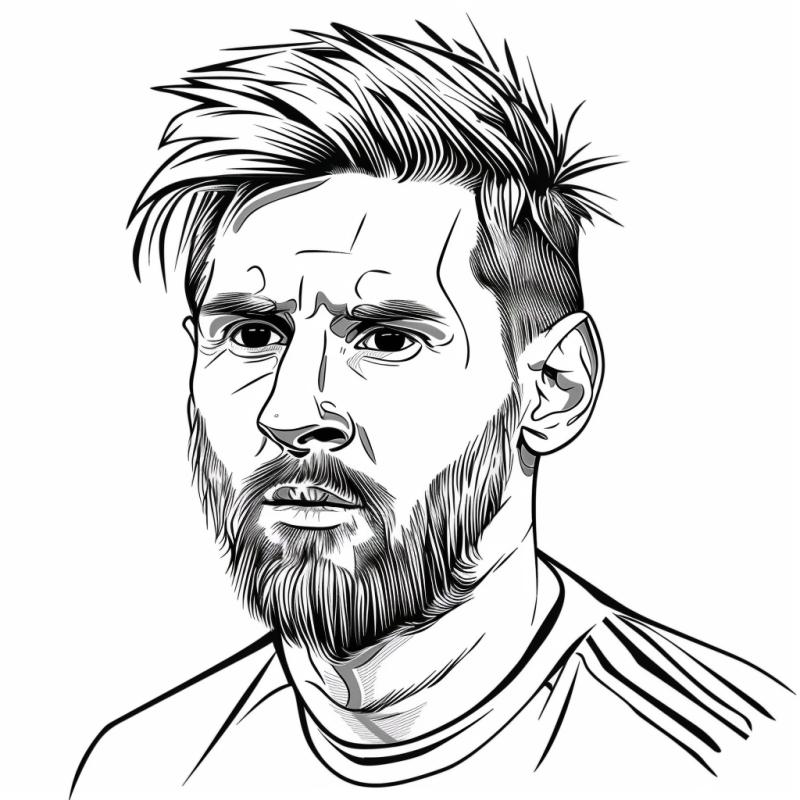 Colorindo Messi: Um Ídolo em Preto e Branco