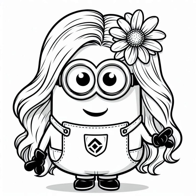 Desenho de Minion Sorridente e Encantador para Colorir