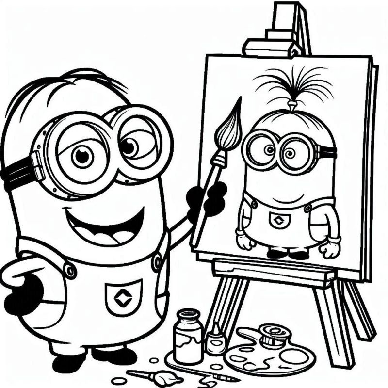 Minion Pintor: Um Mundo de Criatividade para Colorir