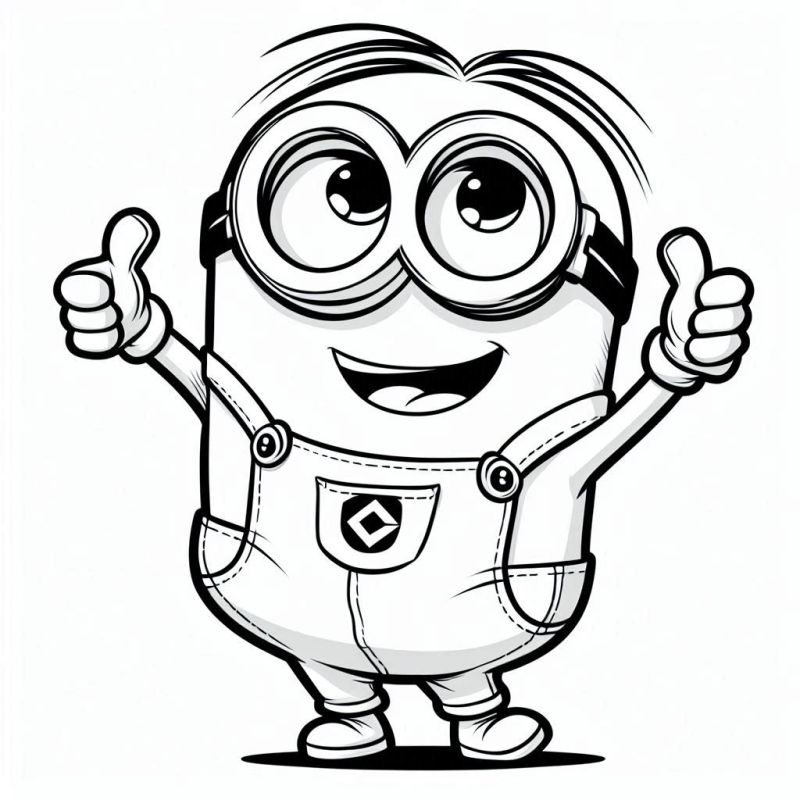 Minion Sorridente para Colorir: Traga Vida com Cores!