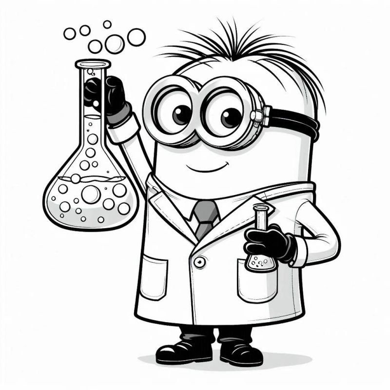 Dê Cor ao Minion Cientista: Uma Aventura Criativa