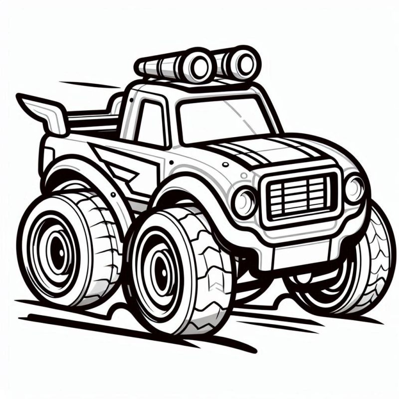 Desenho de Monster Truck para Colorir