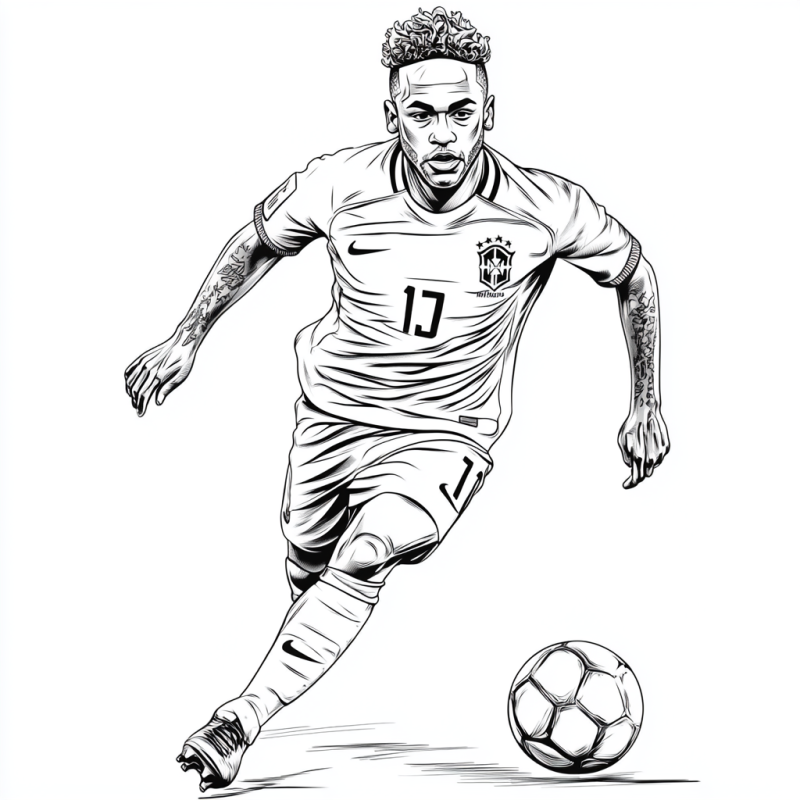 Colorindo Neymar: Arte e Movimento em Campo