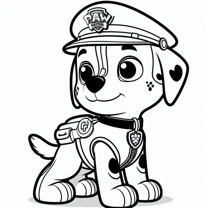 Desenho de Chase da Patrulha Canina para colorir