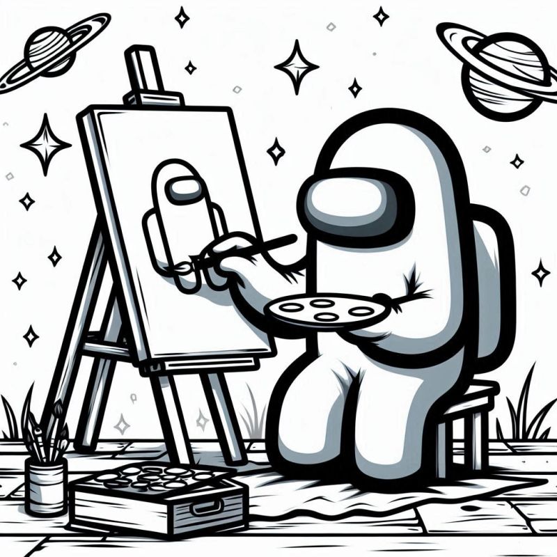 Colorir Among Us: Arte e Criatividade Espacial