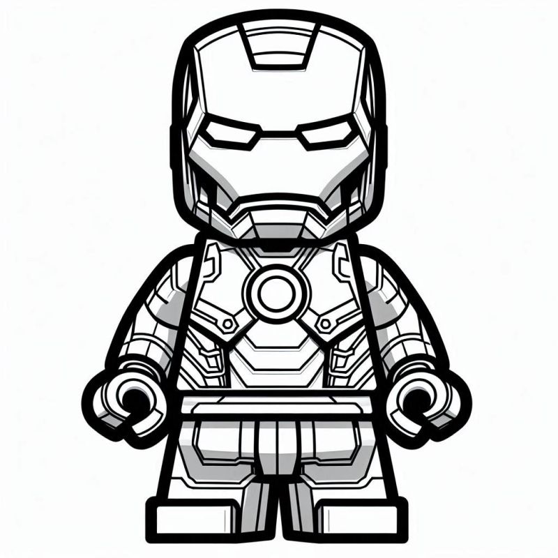 Desenho de personagem Lego super-herói para colorir