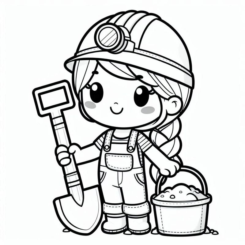 Desenho Infantil de Criança Mineira para Colorir