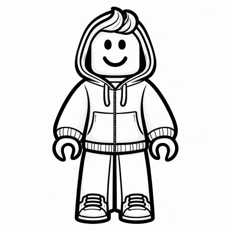 Personagem Roblox Amigável para Colorir