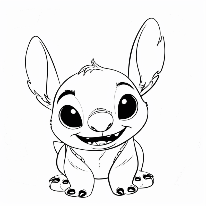 Desenho de Stitch para Colorir: Explore o Sketche