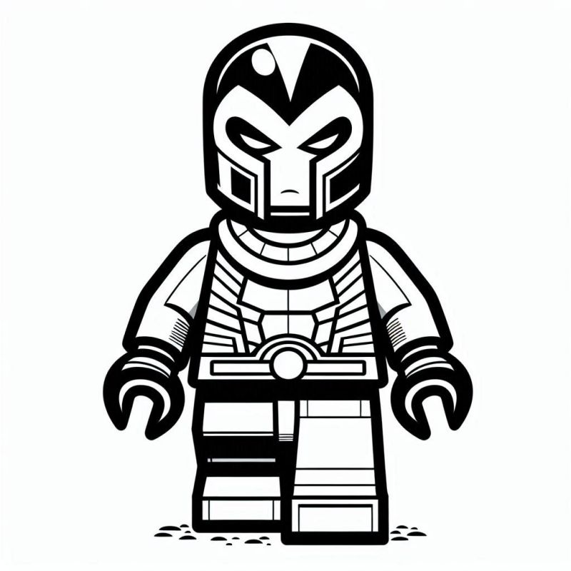 Desenho do Magneto Estilo LEGO para Colorir