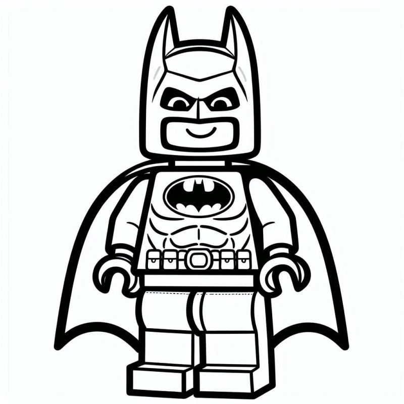 Super Herói Estilo LEGO para Colorir