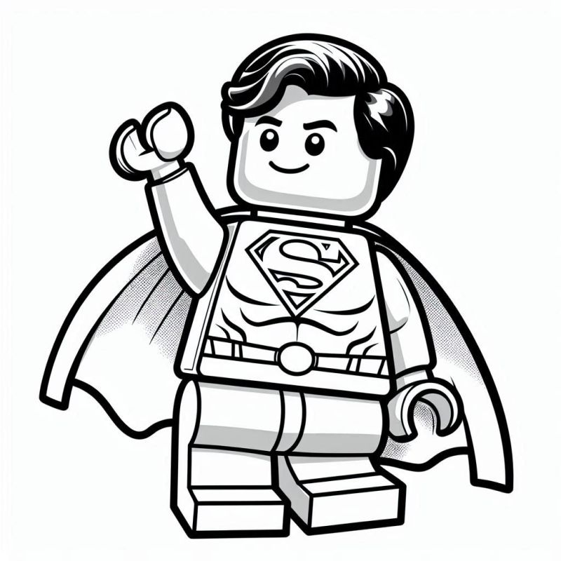 Superman LEGO: Um Desenho para Colorir e se Inspirar